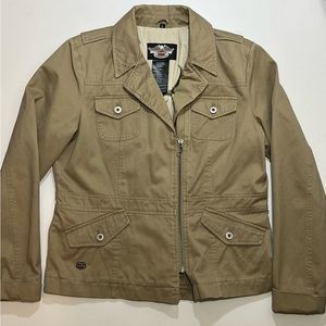 Women’s Harley Davidson Khaki Jacket, Large
